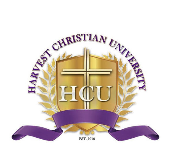 Harvest Christian University Doctoral Gown Set – Deluxe 3-Piece with Purple Velvet Trim