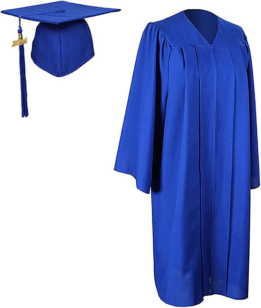 KUI Bachelors Degree Package - Matte Royal Blue Cap, Gown and Tassel