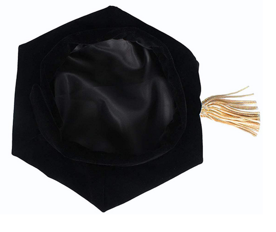 Custom 8-Sided Velvet Doctoral Tam – Premium Academic Graduation Cap