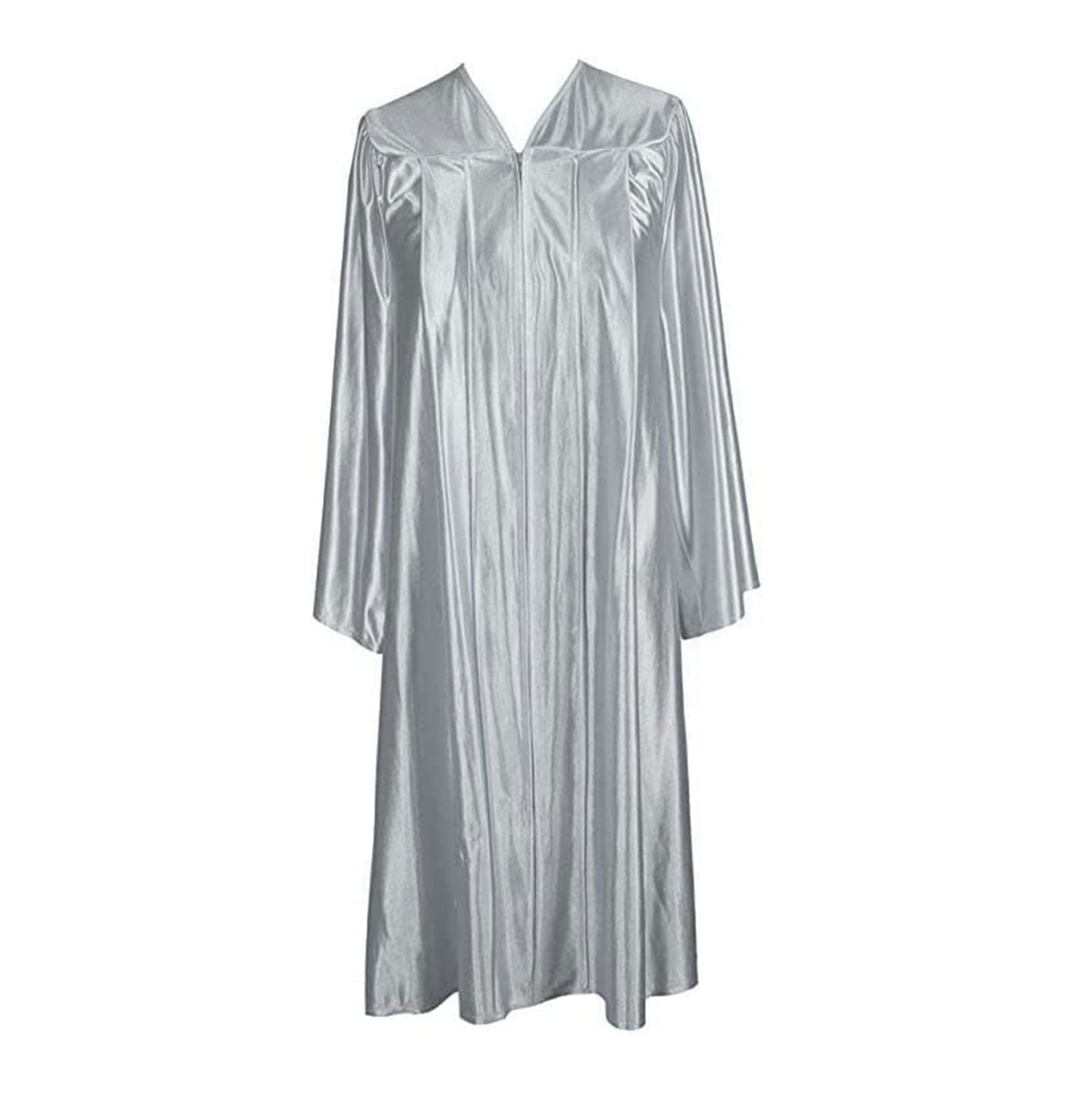 Shiny Silver Graduation Gown 5'9" - 5'11" XL Shiny Silver Graduation Gown 5'9" - 5'11" XL