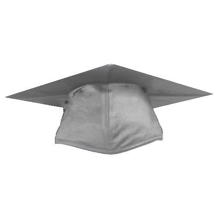 Shiny Silver Graduation Cap
