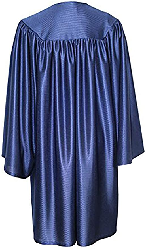 Shiny Kinder Navy Cap, Gown & Tassel for Graduation