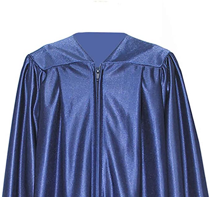 Shiny Kinder Navy Cap, Gown & Tassel for Graduation