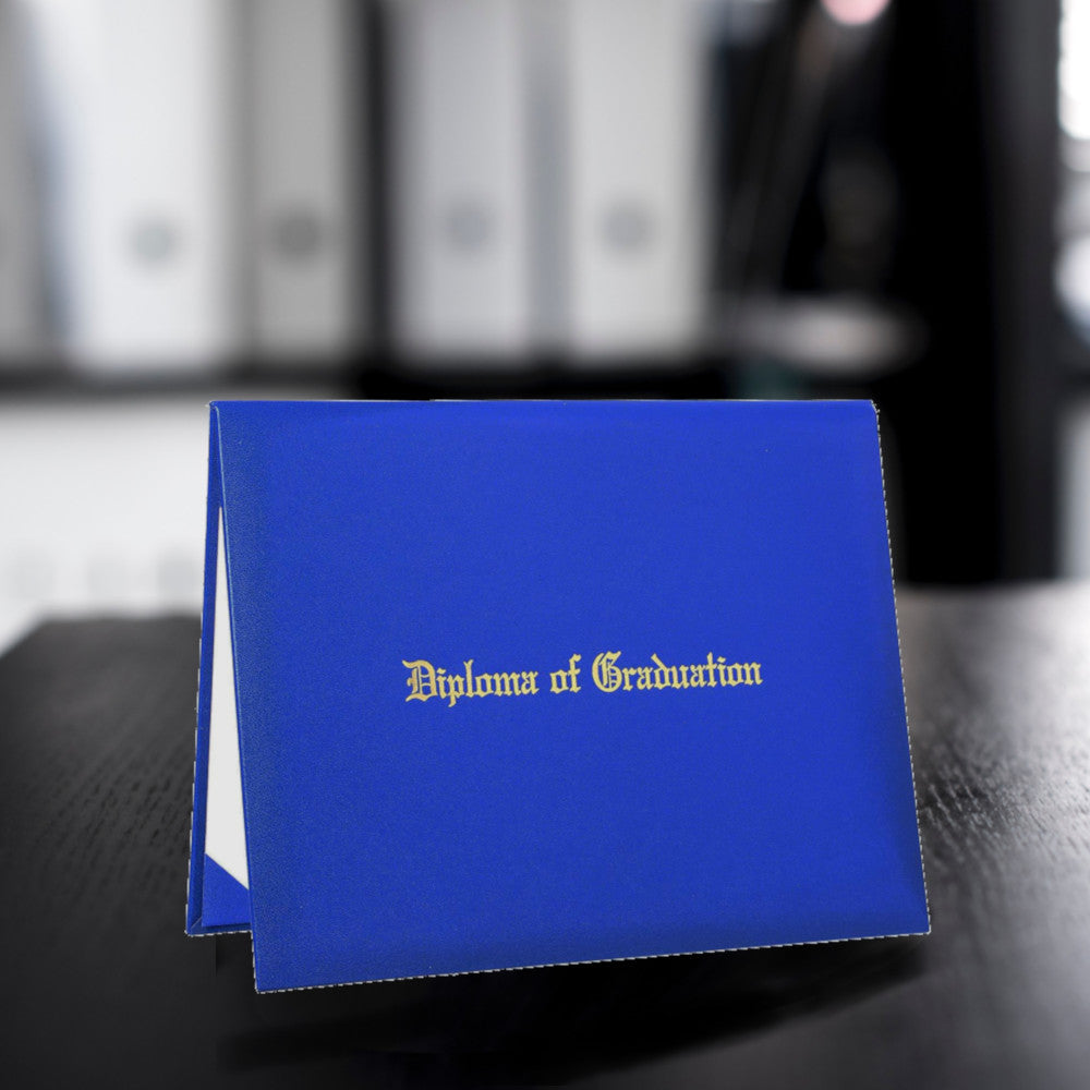 Royal Blue Graduation Diploma Cover