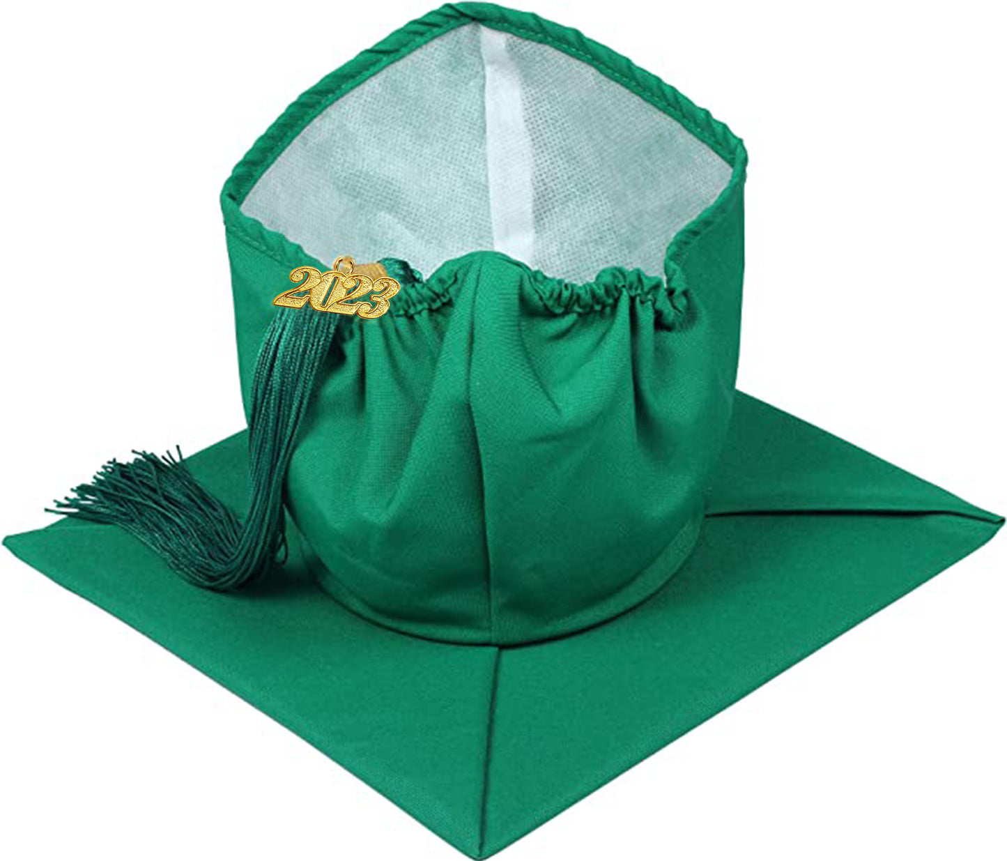 Matte Kelly Green Graduation Cap and Tassel