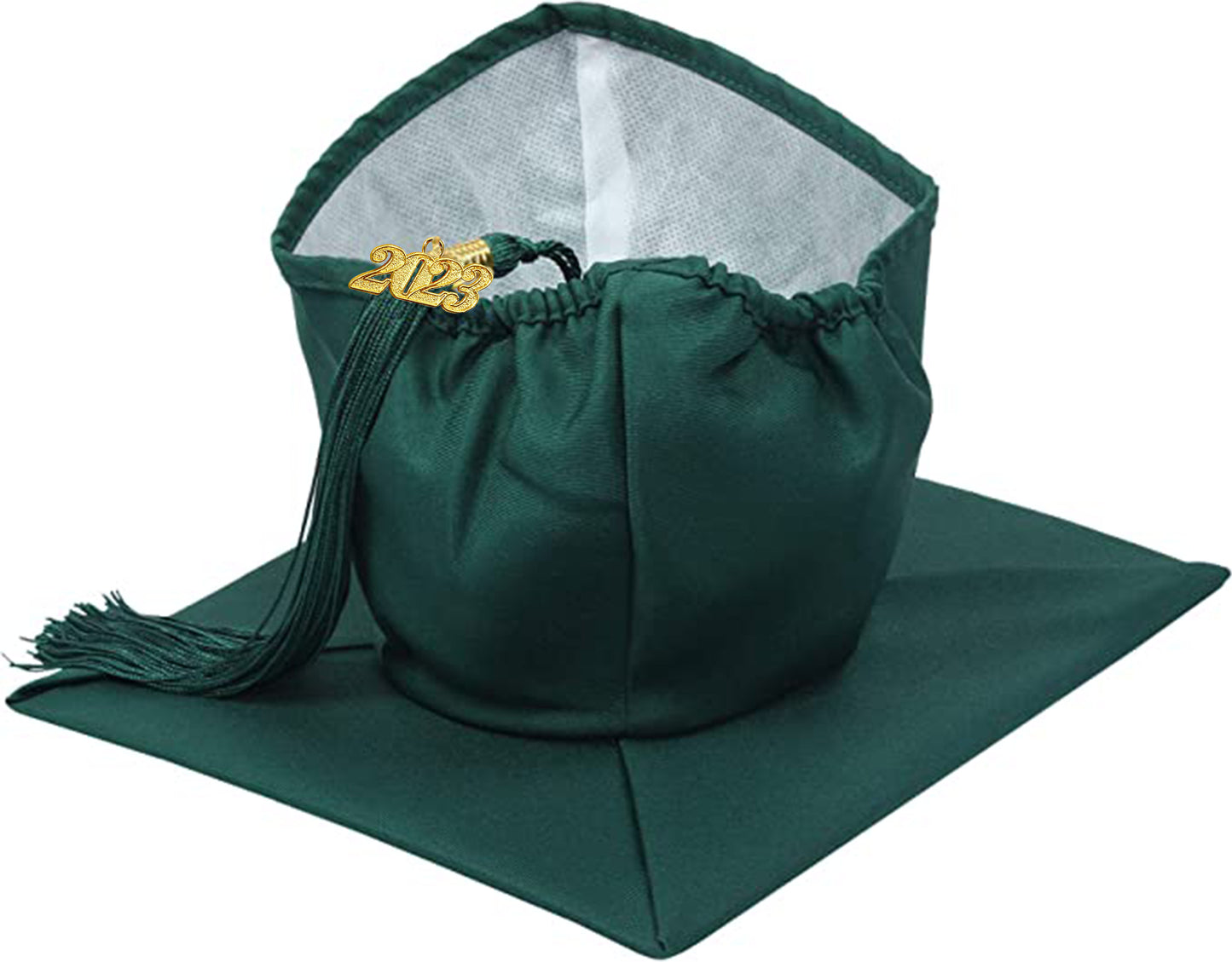 Matte Hunter Green Graduation Cap and Tassel