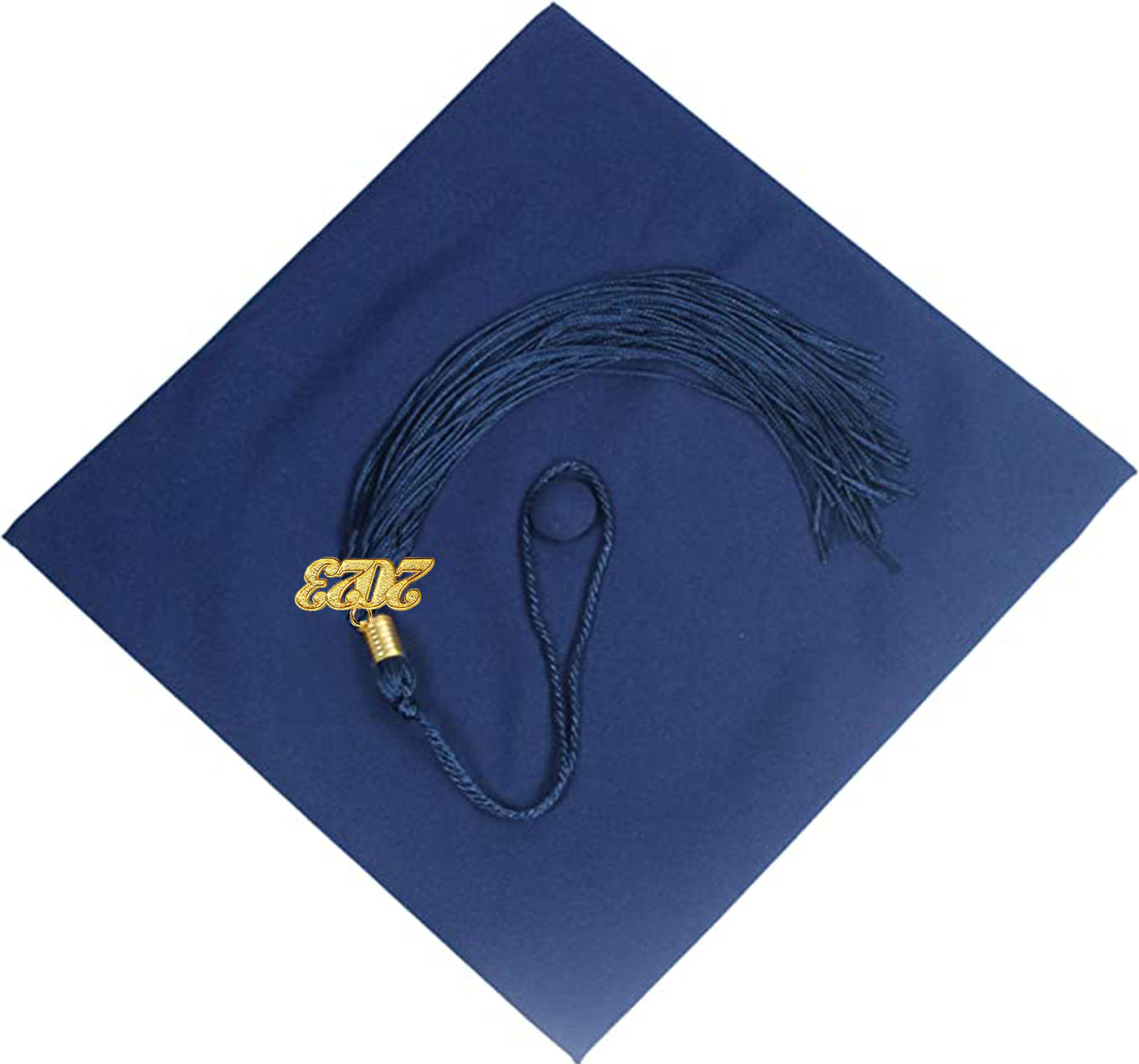 Matte Navy Graduation Cap and Tassel