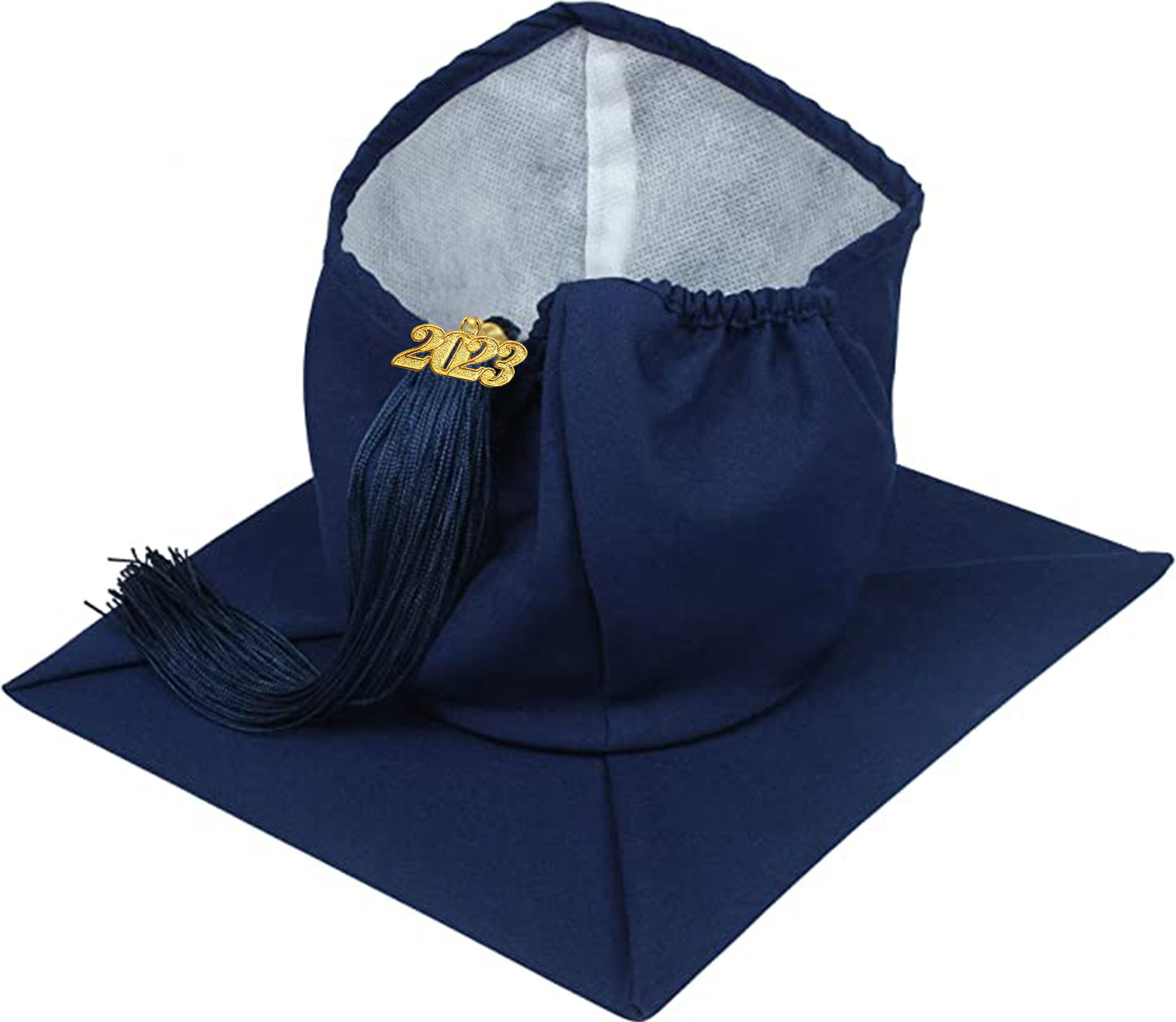 Matte Navy Graduation Cap and Tassel