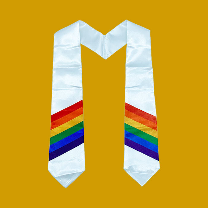 Rainbow Stole - White