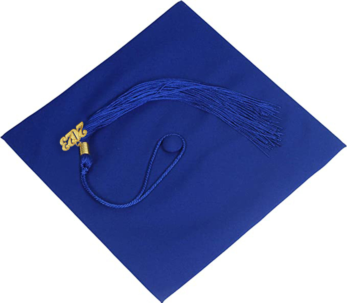 Matte Royal Blue Graduation Cap and Tassel