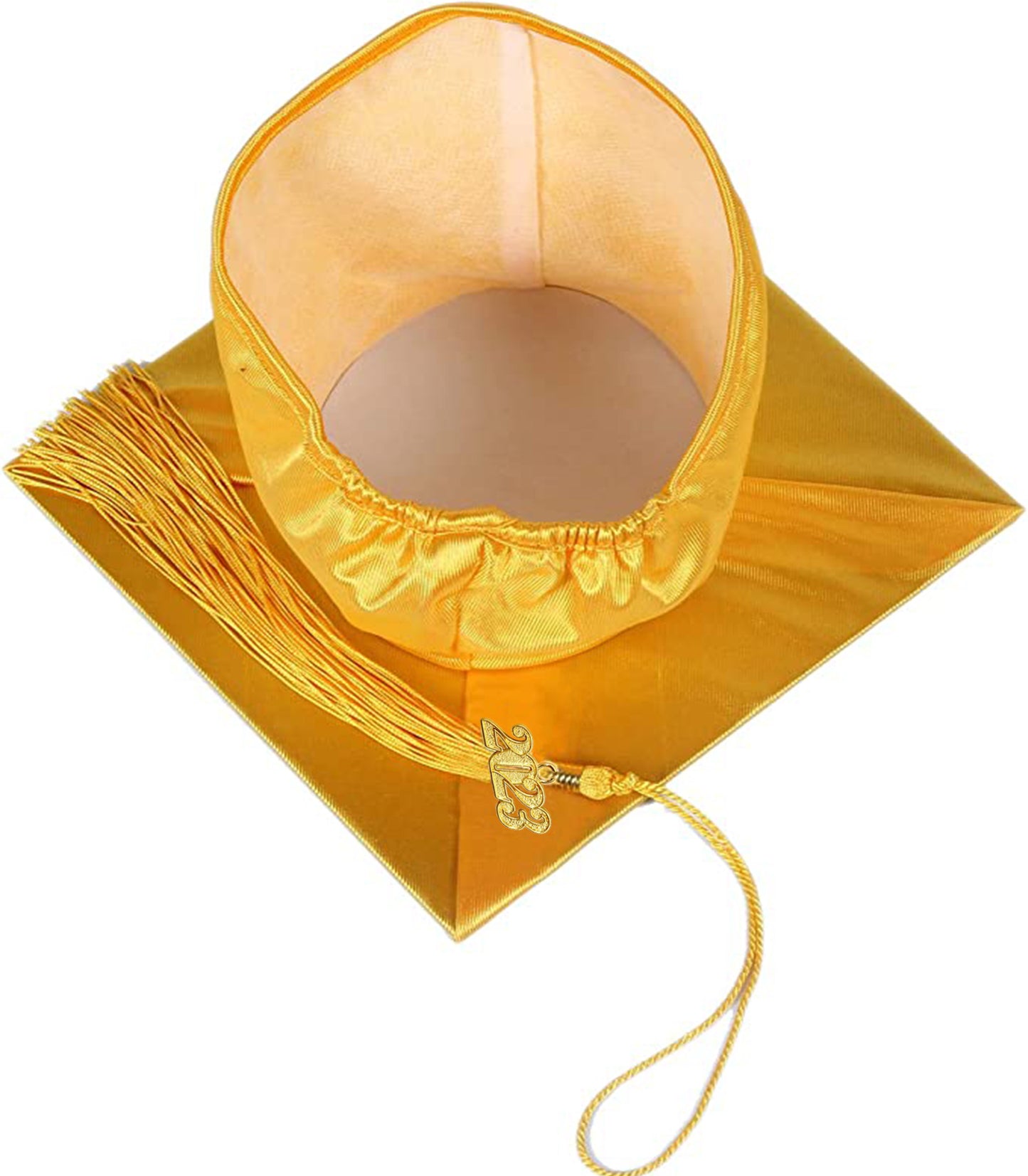Shiny Gold Graduation Cap and Tassel