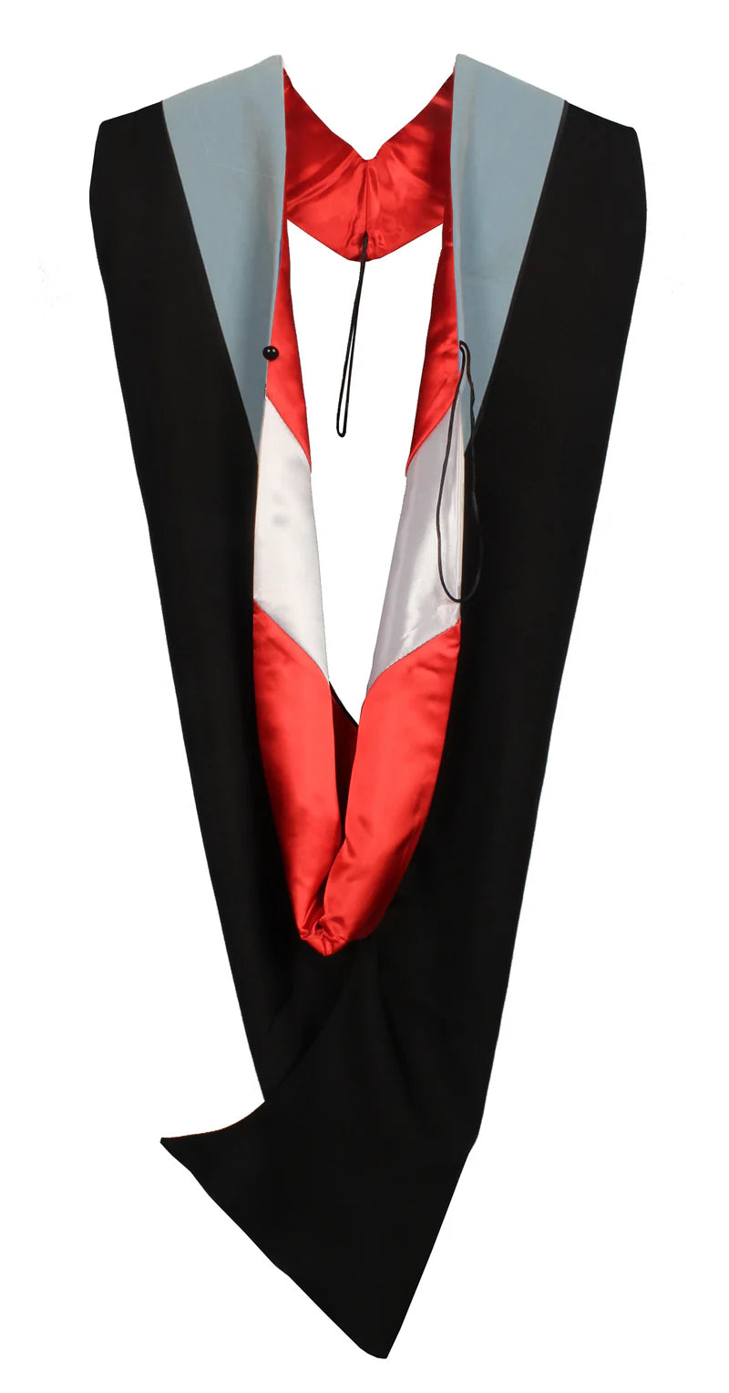 Master Hood - Sky Blue Velvet - Red Lining - White Chevron