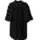Deluxe Black Doctoral Gown with Gold Piping (Clearance)