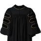 Deluxe Black Doctoral Gown with Gold Piping (Clearance)