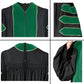 Emerald Green Deluxe Doctoral Gown with Gold Piping - Academic Regalia
