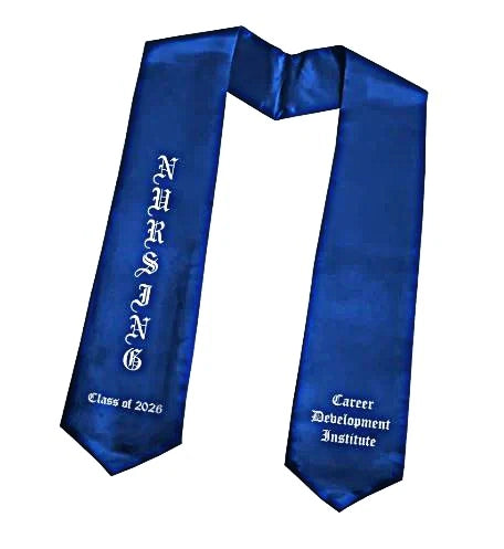 Career Development Institute Nursing - Royal Blue Graduation Stole