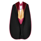 Doctoral Hood - Maroon Velvet - Maroon Lining - Gold Chevron - Gold Piping