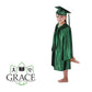 Grace Holistic Center for Education - Shiny Kinder Kelly Green Cap, Gown & Tassel | Class of 2024