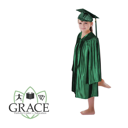 Grace Holistic Center for Education – Shiny Kinder Kelly Green Cap, Gown & Tassel | Class of 2025