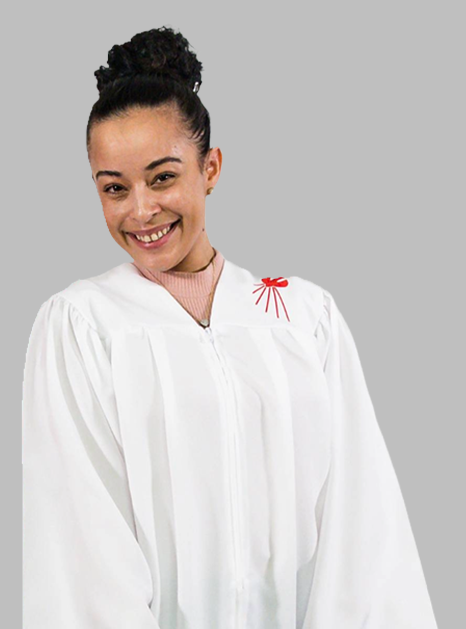 white confirmation dress White Dove Confirmation Robe 6'3"