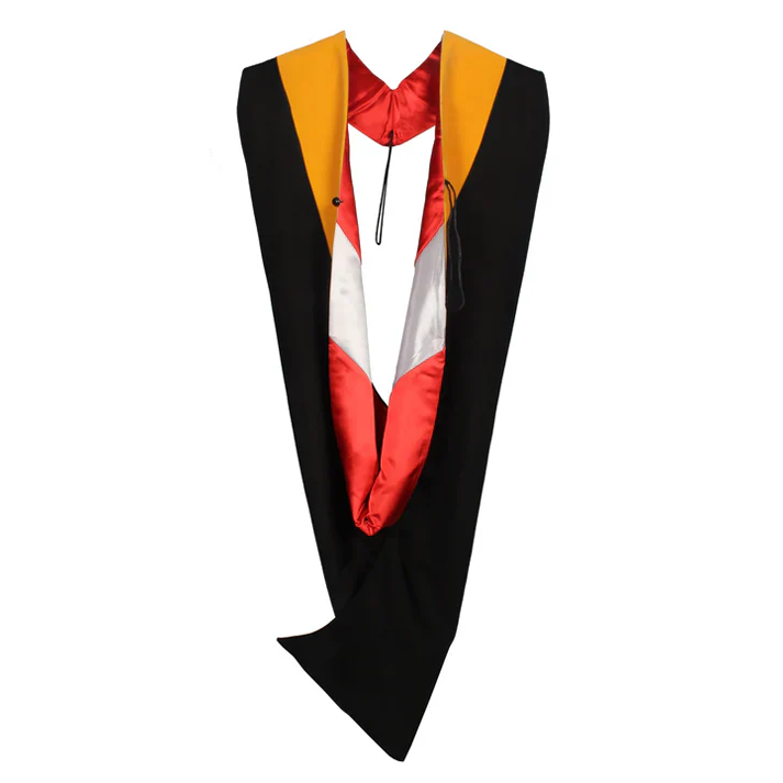 Master Hood - Gold Velvet - Red Lining - White Chevron
