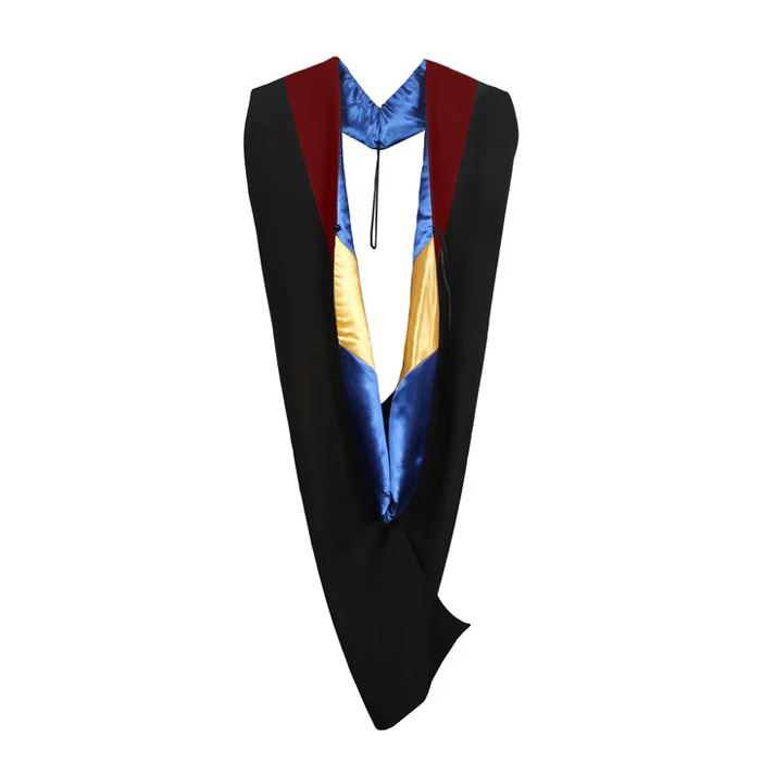 Master Hood - Maroon Velvet - Royal Blue Lining - Gold Chevron Master Hood - Maroon Velvet - Royal Blue Lining - Gold Chevron