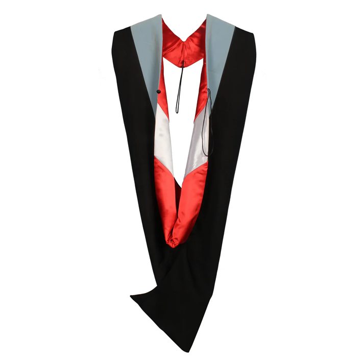 Master Hood - Sky Blue Velvet - Red Lining - White Chevron