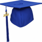 Matte Royal Blue Graduation Cap and Tassel