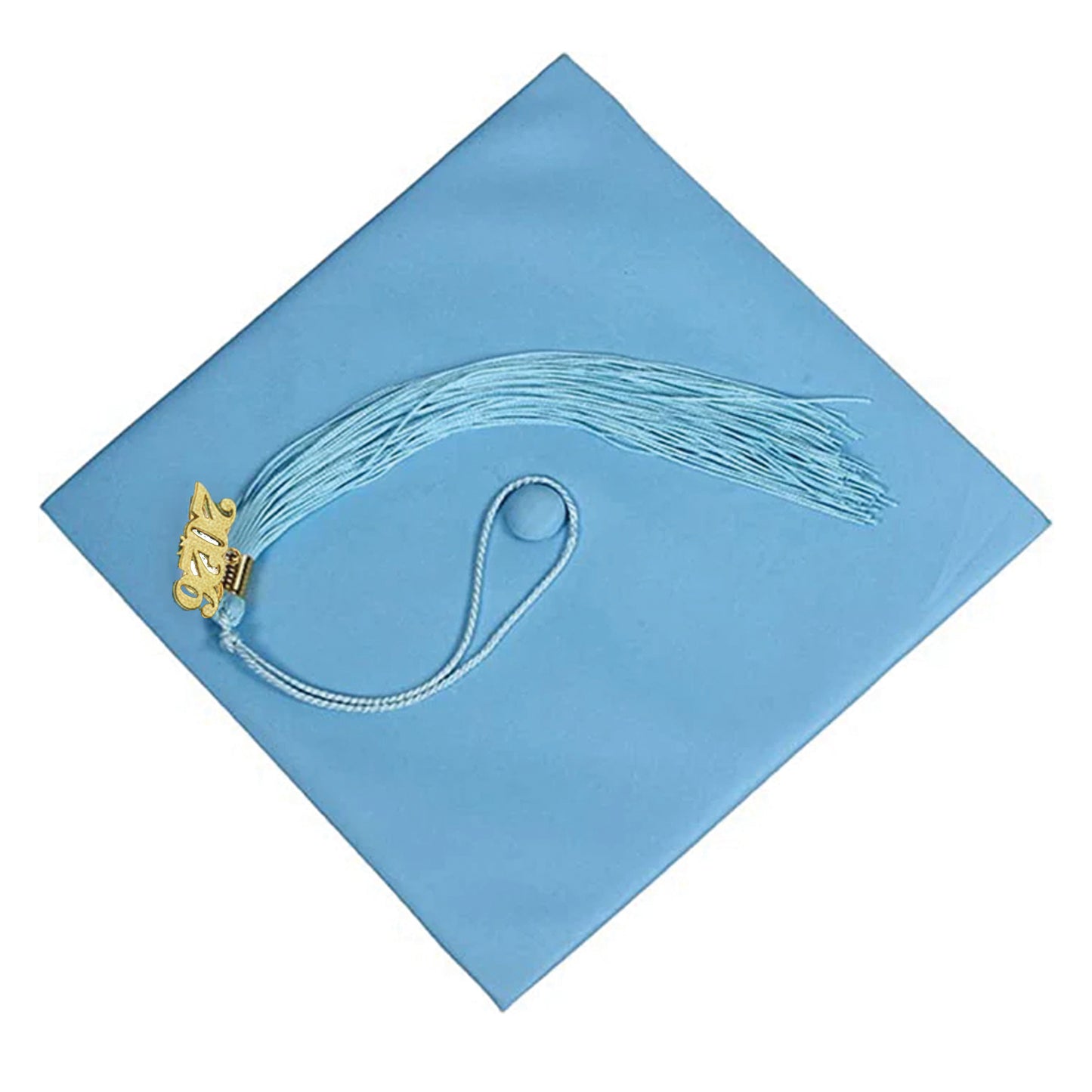 Matte Light Blue Graduation Cap and Tassel