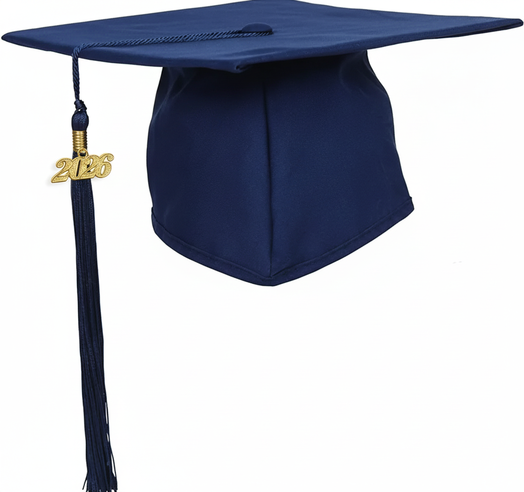 Matte Navy Graduation Cap - NO TASSEL
