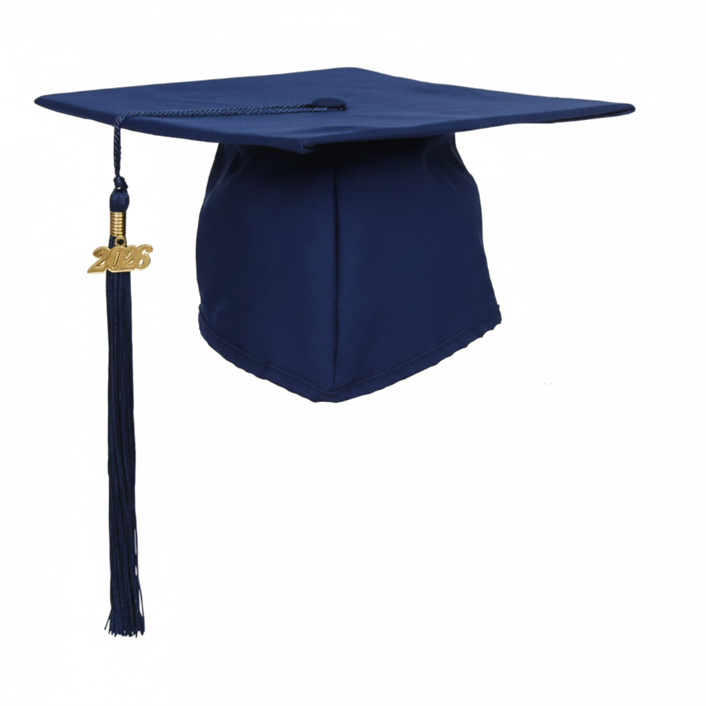Matte Navy Graduation Cap - NO TASSEL