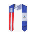 USA/Nicaragua Flag Graduation Stole - Flag Sashes for Graduates