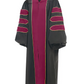 Rose Red Deluxe Doctoral Gown with Gold Piping - Academic Regalia