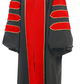 Red Deluxe Doctoral Gown with Gold Piping- Academic Regalia