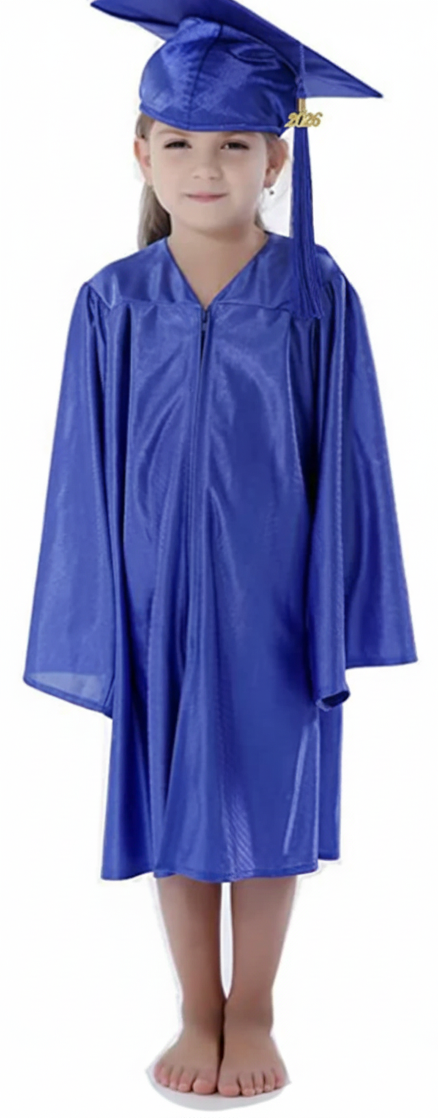 Shiny Kinder Royal Cap, Gown & Tassel for Graduation