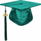 Shiny Hunter Green Graduation Cap and Tassel