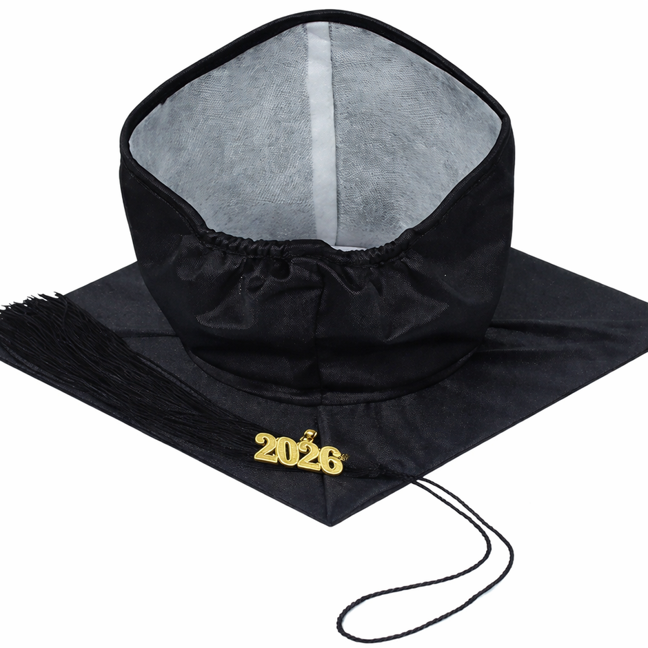 Shiny Black Graduation Cap