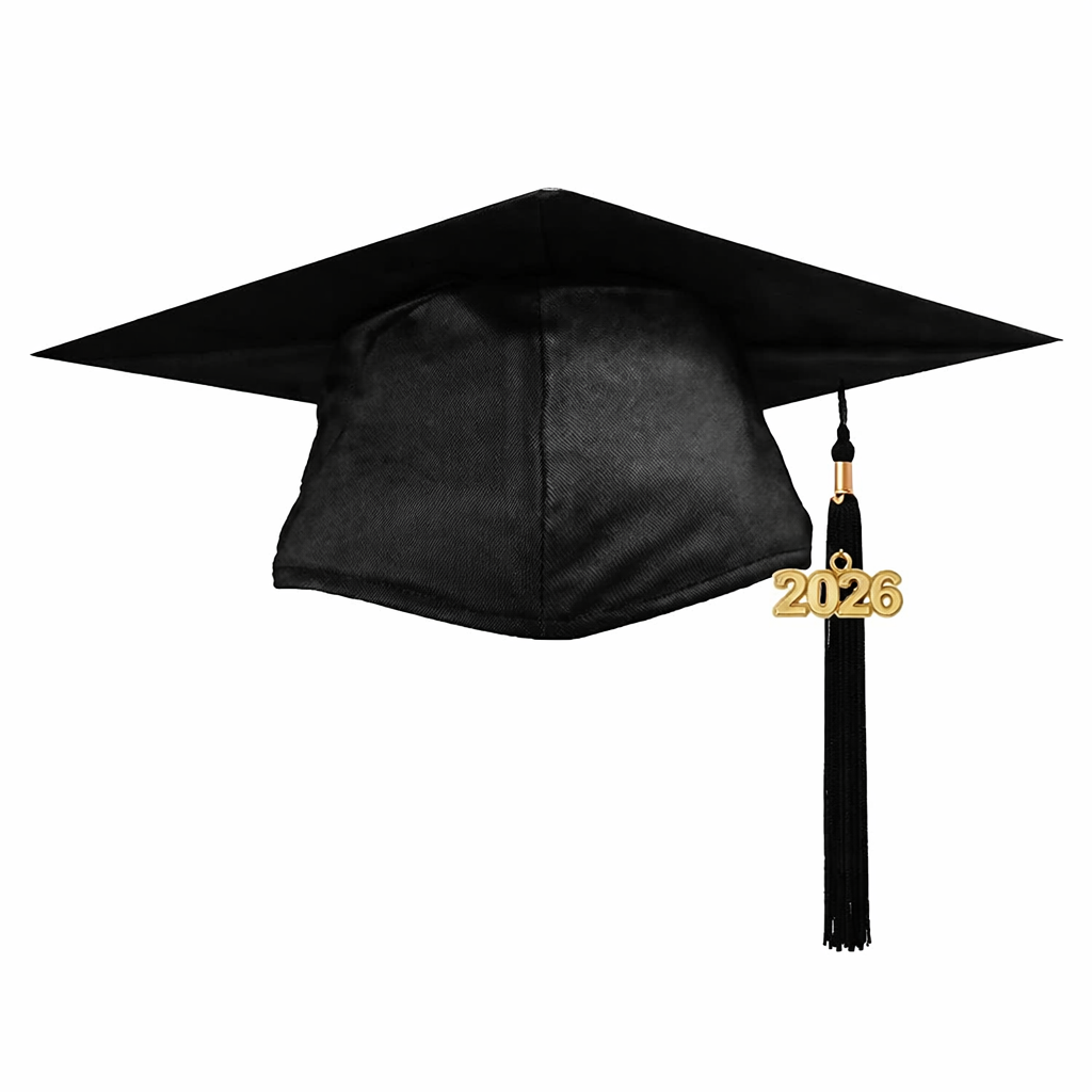 Shiny Black Graduation Cap