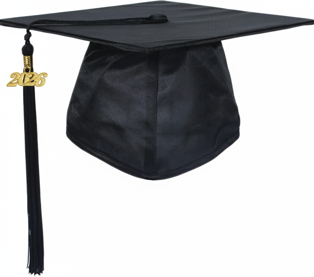 Shiny Black Graduation Cap