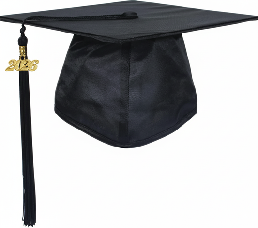 Shiny Black Graduation Cap
