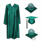 Susquehanna Valley Homeschool Cap & Gown Set – Shiny Hunter Green with Matching Tassel & Gold 2026 Charm