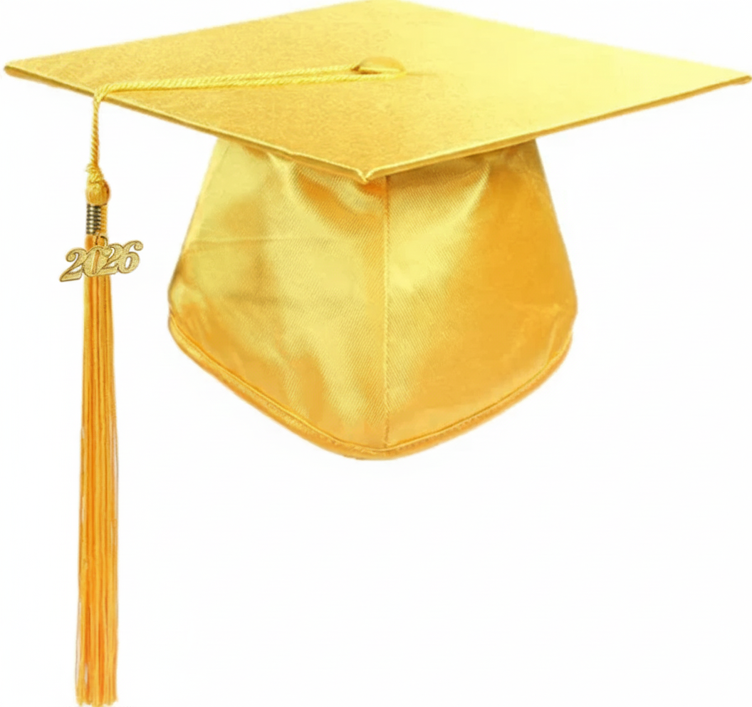 Shiny Gold Graduation Cap