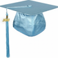 Shiny Light Blue Graduation Cap