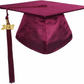 Shiny Maroon Graduation Cap and Tassel
