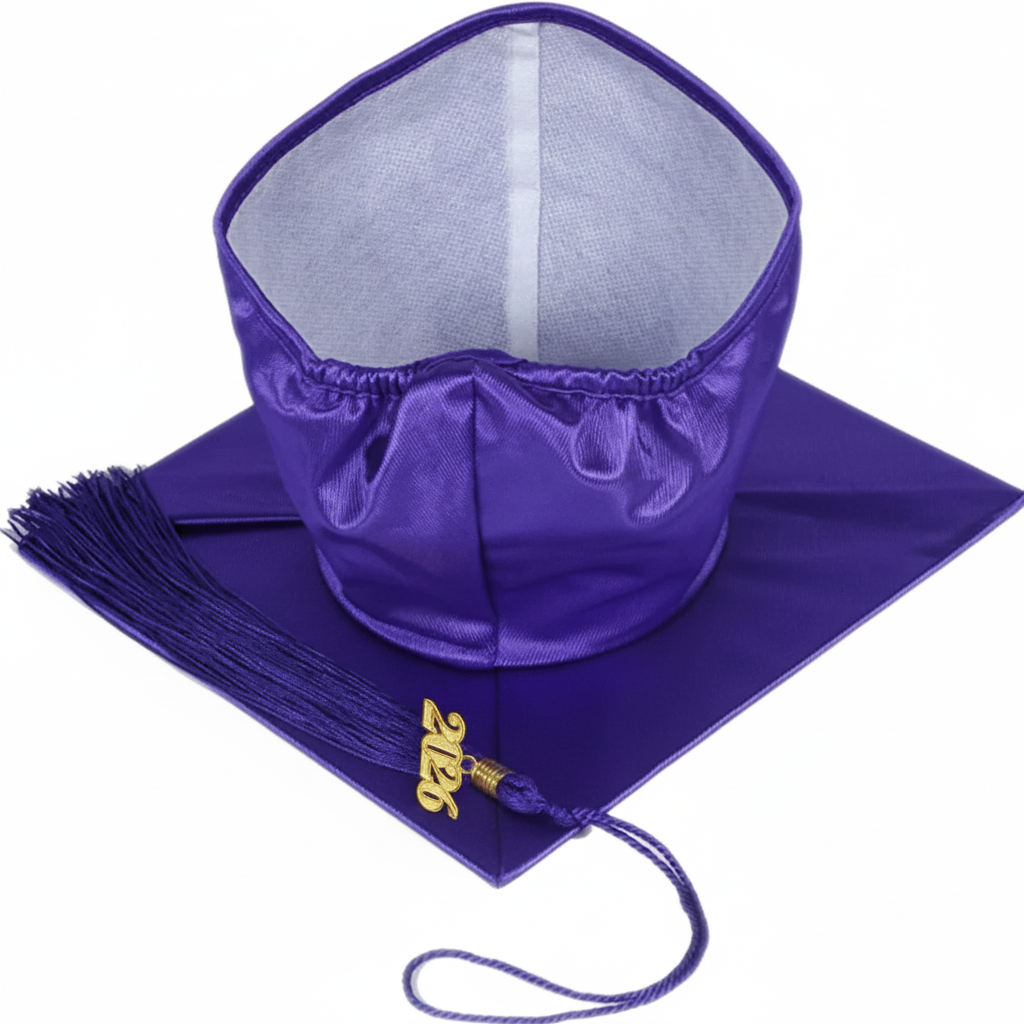 Shiny Purple Graduation Cap