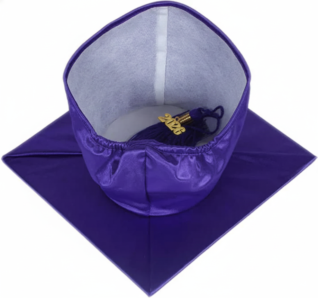 Shiny Purple Graduation Cap