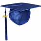 Shiny Royal Graduation Cap and Tassel