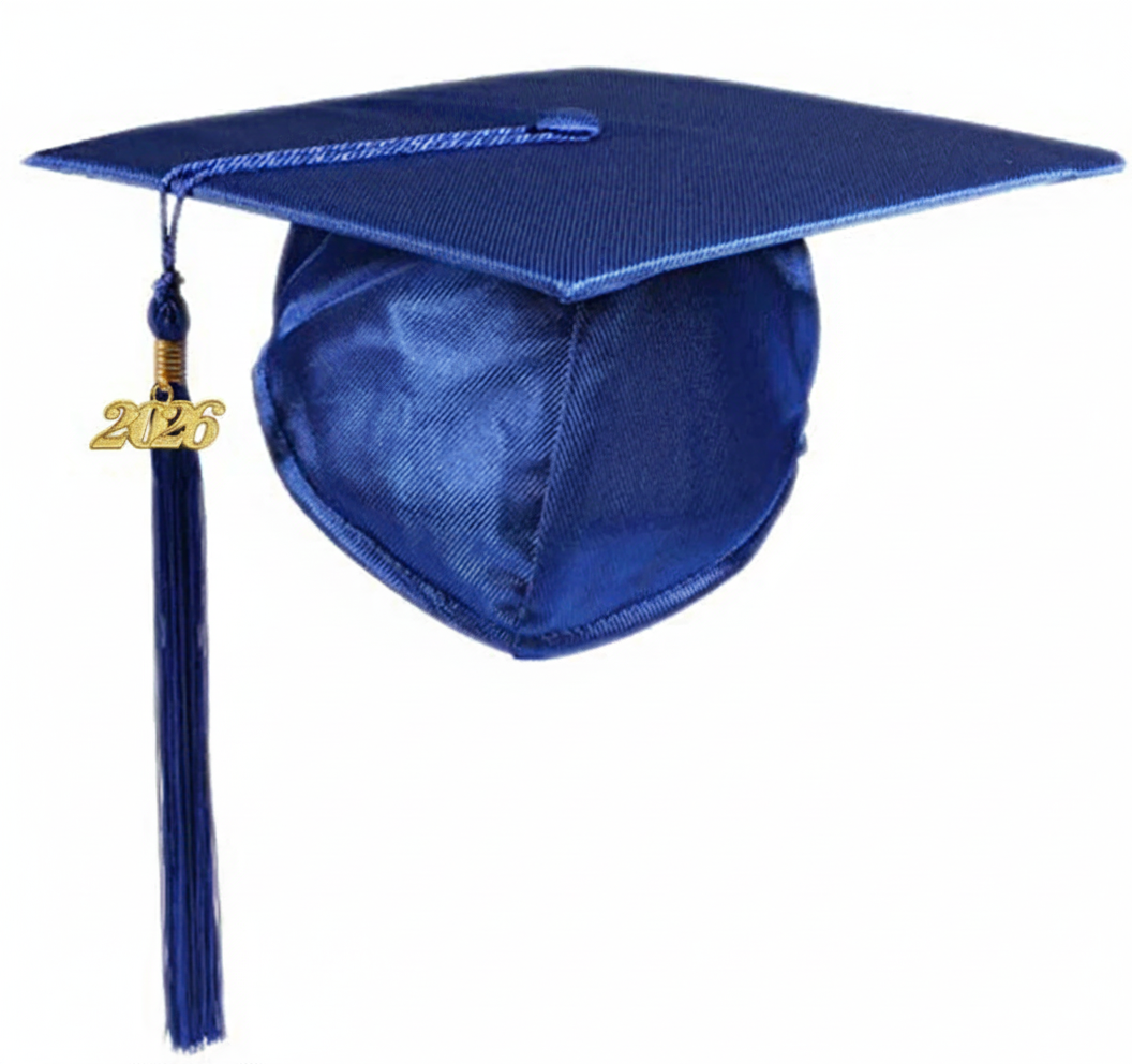 Shiny Royal Graduation Cap