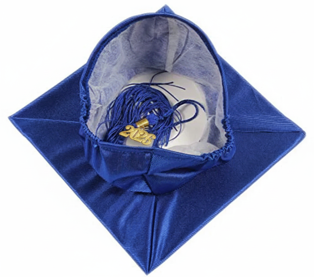 Shiny Royal Graduation Cap