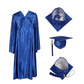 Shiny Royal Cap, Gown & Tassel for Graduation